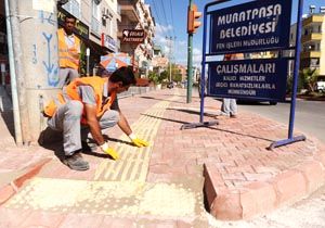 Kaldrmlar Engelli Vatandalara Uygun Hale Getiriliyor 